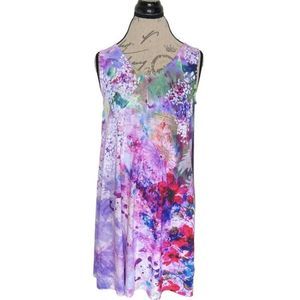 Time And Tru Pajamas Size XS Size 0-2 Gown Dress Studded Colorful Pastel Floral
